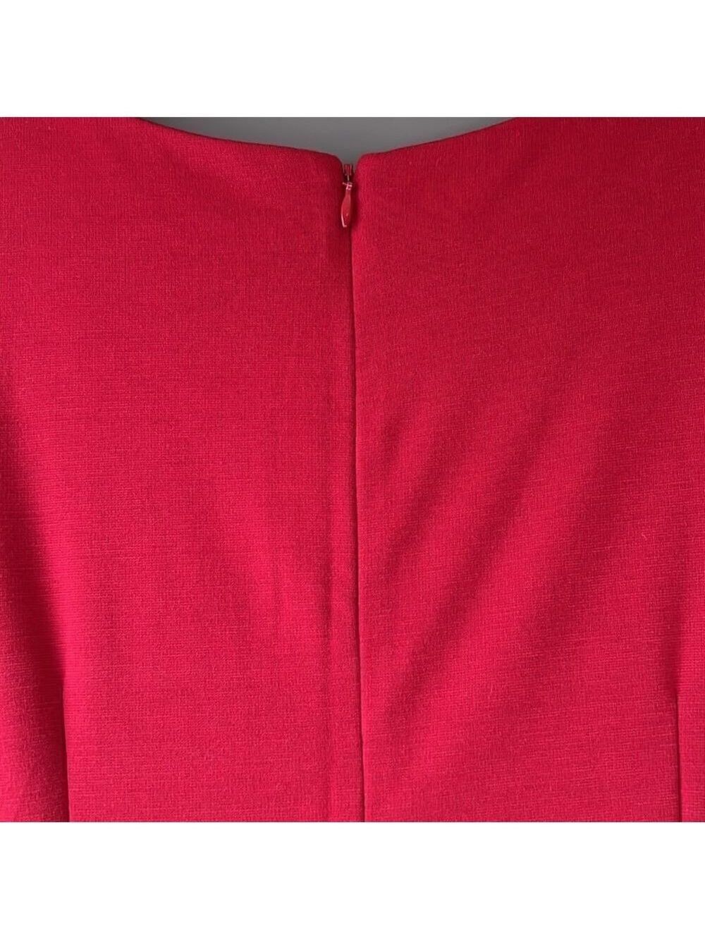 ALFRED SUNG Red Sheath Dress Size Small - Picture 6 of 10